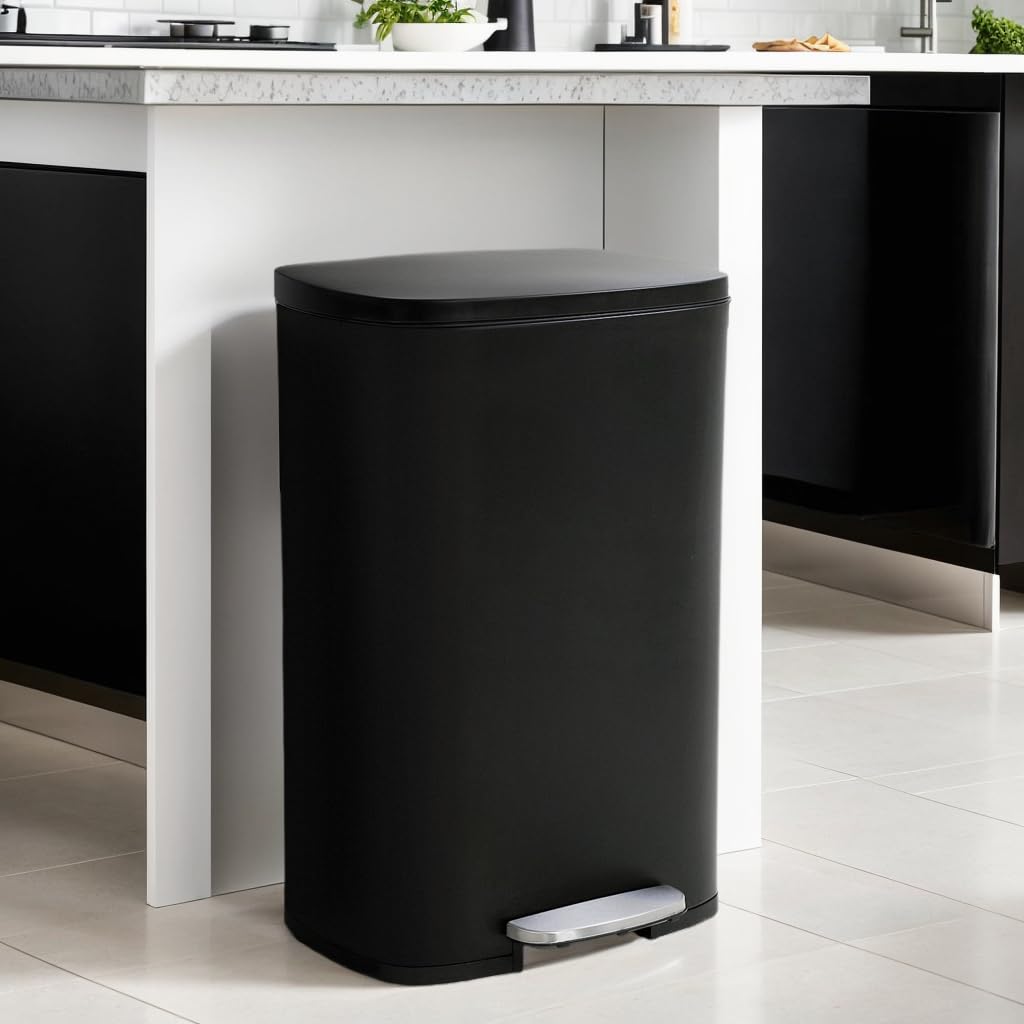 BIQWBIC 13 Gallon Stainless Steel Trash Can