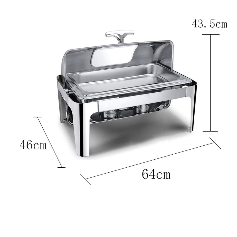 Scaldavivande, Chafing Dish rettangolari, per Buffet, Hotel, caffetteria, Riscaldamento e conservazione degli Alimenti, Risparmio energetico, Facile da Pulire, Grande capacità, B-9l (C)