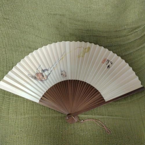 りんご　扇子 Hellery 漫画折りたたみ扇子ポータブルハンドヘルドファン