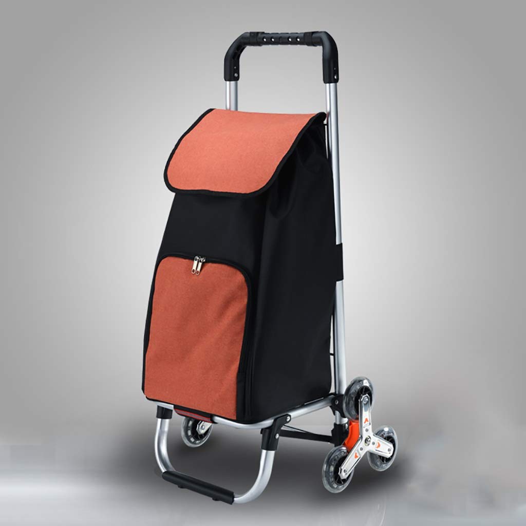 Wózek spożywczy do wspinania się po schodach, składany aluminiowy wózek, przenośna, wytrzymała przyczepa na zakupy do łatwego transportu, ruchomy wózek ręczny do artykułów spożywczych i materiałów