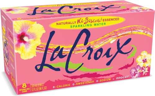 Image of La Croix Sparkling Water, Hi-Biscus!, 12 Fl Oz (pack of 8)