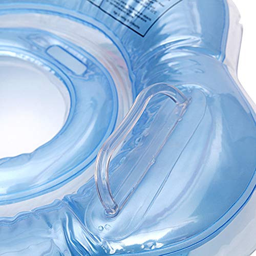Baby Swimming Float, Baby Infant Inflatable Neck Float Ring for Bath Swimming, Childrens\' First Swim Floaties Bathtub Toys Pool Accessories for Kids Toddlers (Blue)