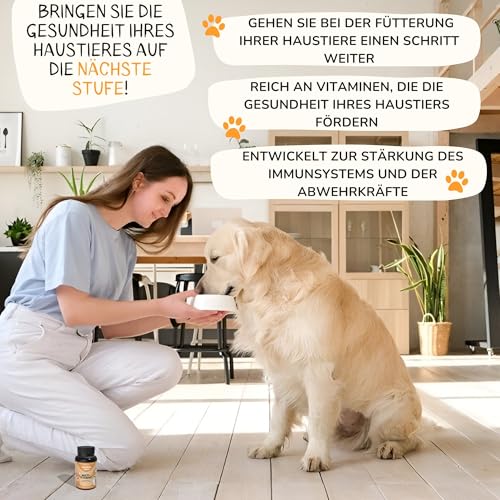 Lamina Care - Multi Vitamine für Hunde und Katzen zur Immunsystem Stärken Hund, Nahrungsergänzungsmittel Hund mit Vitamin A, B, C, D und E zur Unterstützung der Allgemeinen Gesundheit Ihres Tieres