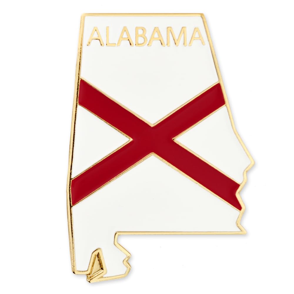 PinMart State Shape Flag Lapel Pin