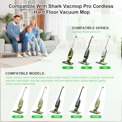 Image of Reusable for Shark Vacmop Replacement Pads: Wet Dry Vac Mop Pads Refills For Shark Vacmop Pro Cordless Vacuum Mop Vac Mopvac VM252 VM200 VM200p12 VMP30 VM190 VM250 hard floor Cleaner mopping Pad 7pack