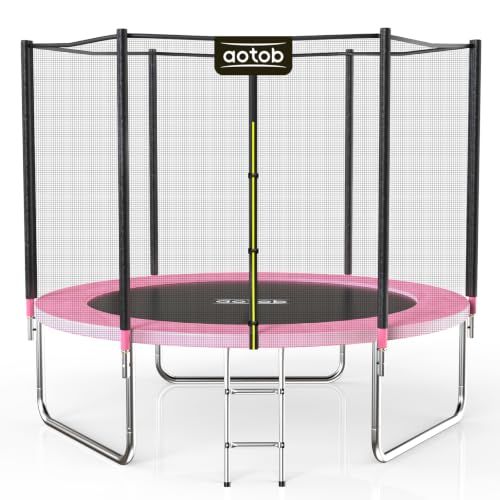 Image of AOTOB Trampoline with Net for Kids Outdoor 8 10 12 14 15FT ASTM 400LBS