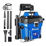 Vacmaster VWMB508 0101 5 Gallon Wall-Mount Wet/Dry Vacuum with Remote Control Operation