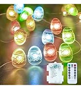 Easter Decorations Easter Egg Lights, Pastel Fairy Lights Battery Operated with Remote & 8 Modes ...