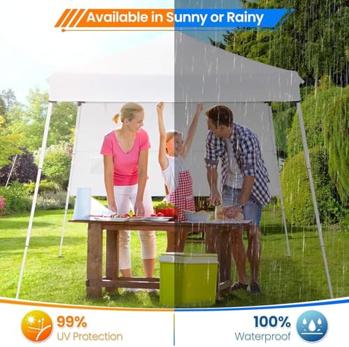 Image of Hoteel Canopy Tent 10x10 Pop up Canopy, Easy Setup Canopy Heavy Duty Gazebo Without Sidewalls Waterproof & UPF 50+, Portable Bag, 3 Height Adjustable & 4 Sand Bags, White (Upgraded Hexagonal Frame)