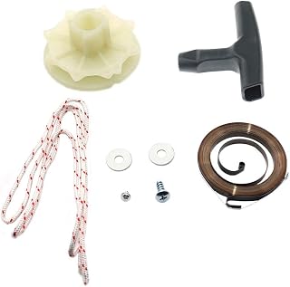 Recoil Spring + Starter Pulley + Rope Kit For Poulan 1900 1950 1975 2025 2050 2055 2075 2150 2155 2175 2250 2350 2375 2450 2550 2555 S1634 S1838 SM4018 PPB1634LE 220 222 260Pro PP210 PP220 PP221 PP222