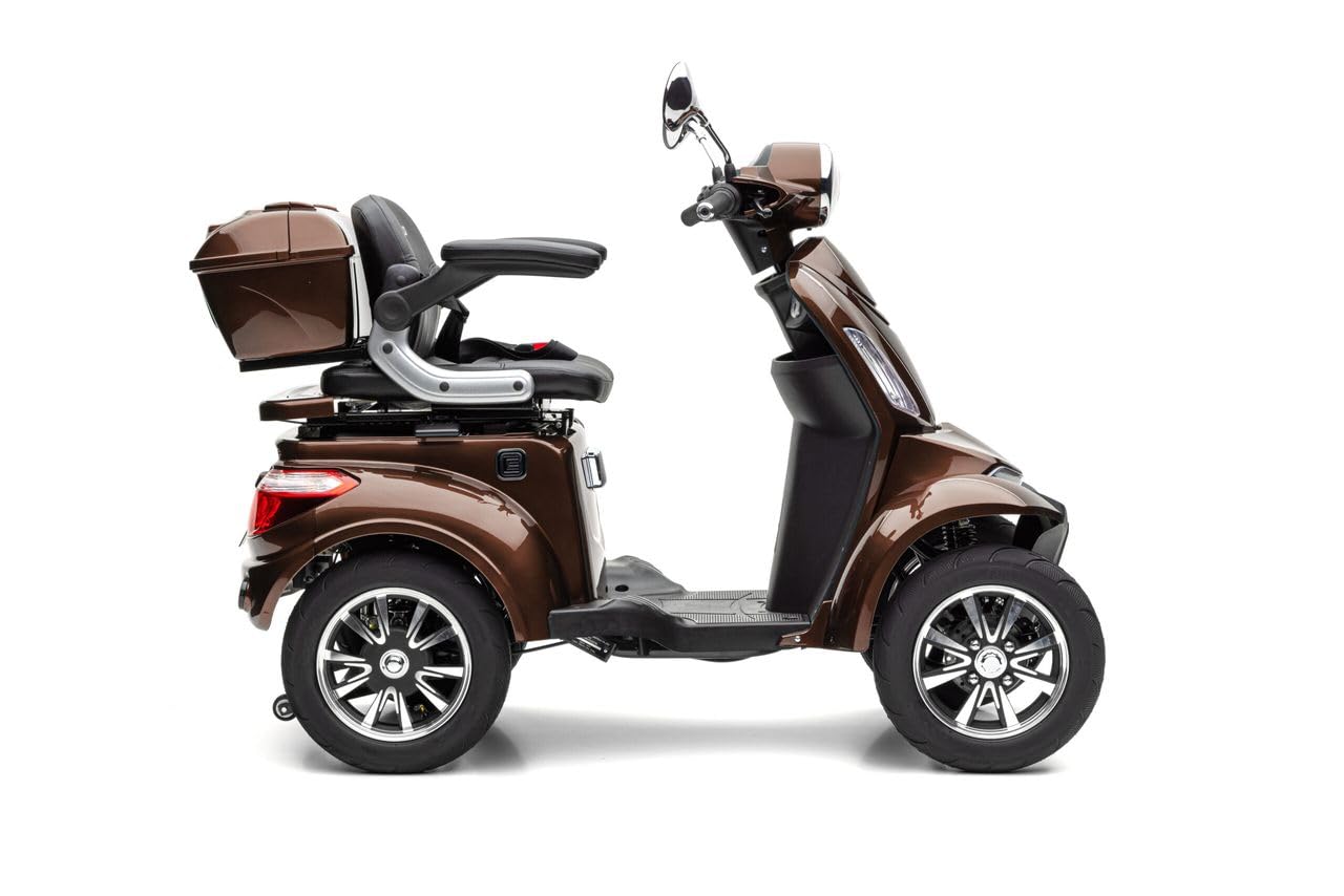 E-Seniorenmobil MAXXI 4.0 - Batería de litio (1000 W, 25 km/h), color marrón