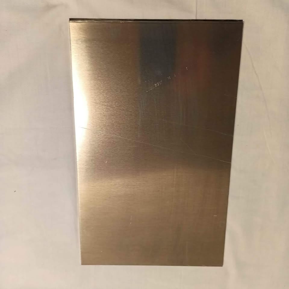 Aluminum Sheet Metal Plate Flat Alloy 1/8" (.125) x 3 Ft Long x 10" Wide 5052 H32 with Protective Film 36 inches x 10 inches