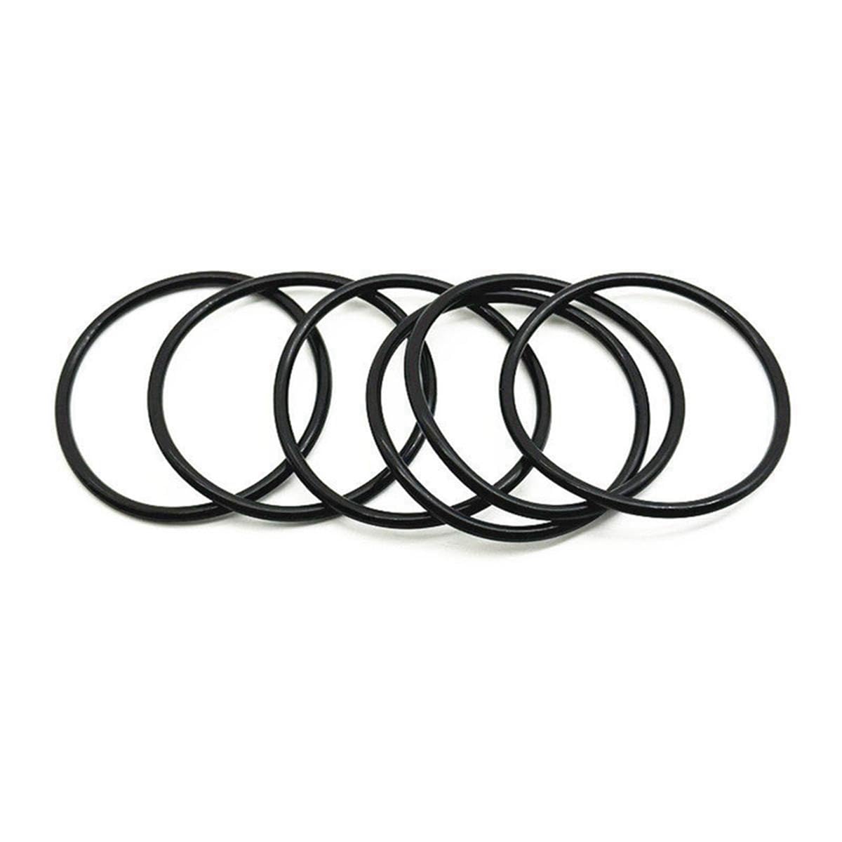 Guarnizione O-ring in gomma fluorurata nera, 7x418x432mm, 2 Pezzi | Adatto per applicazioni automobilistiche e industriali