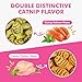 Puddonio Catnip Cat Treats, Chicken and Salmon Flavor Cat Snacks, Training Biscuits Treats for Cats, Crunchy Fish Shape Adult Cat Biscuits, 8 oz
