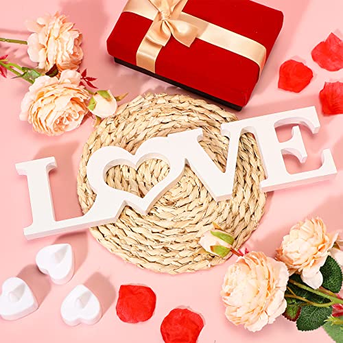 Wedding Decorations Wooden Love Sign For Home Decor Wedding Table Decorations Wood Love Letters Sign Love Decor Bridal Shower Signs For Married Anniversary Party Wedding Party Proposal (White) #TOP1