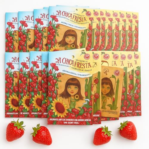 Image of 100 pcs Strawberry La Chica Fresita air Fresheners Aromatizante Fresa