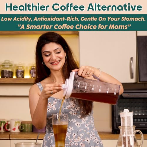 Image of InstaCuppa Cold Brew Coffee Maker 2.2L - BPA-Free Jug with Measurement Markings, Fine Nylon Mesh Filter, Airtight Lid, Leak-Proof V-Spout, Easy-Grip Handle, Iced Coffee Maker Pitcher
