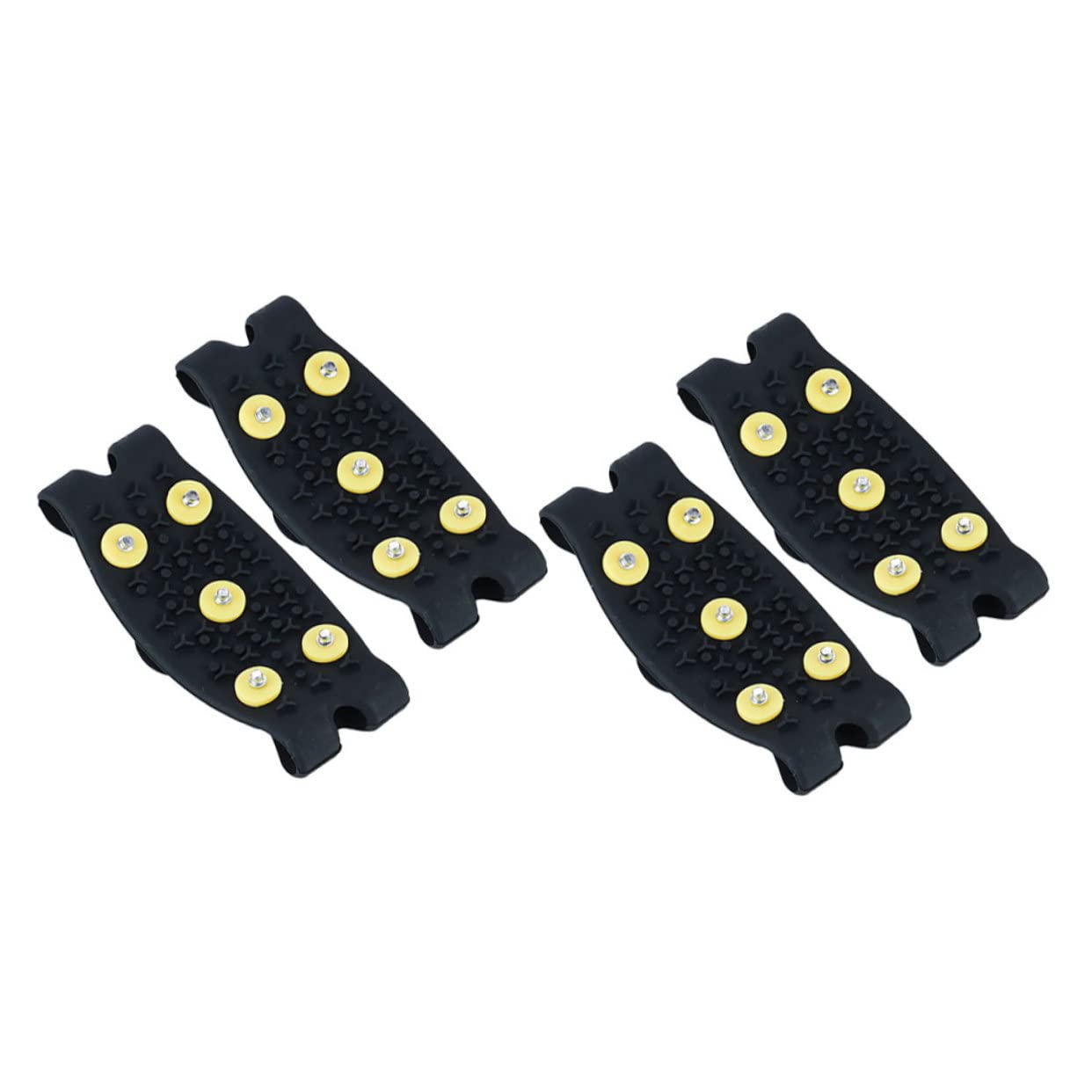Didiseaon 2 Pares de Cubiertas Antideslizantes para Zapatos de Superficie Helada y Congelada, TPE Plegables, Fáciles de Colocar sobre Zapatos o Botas, para Correr y Caminar