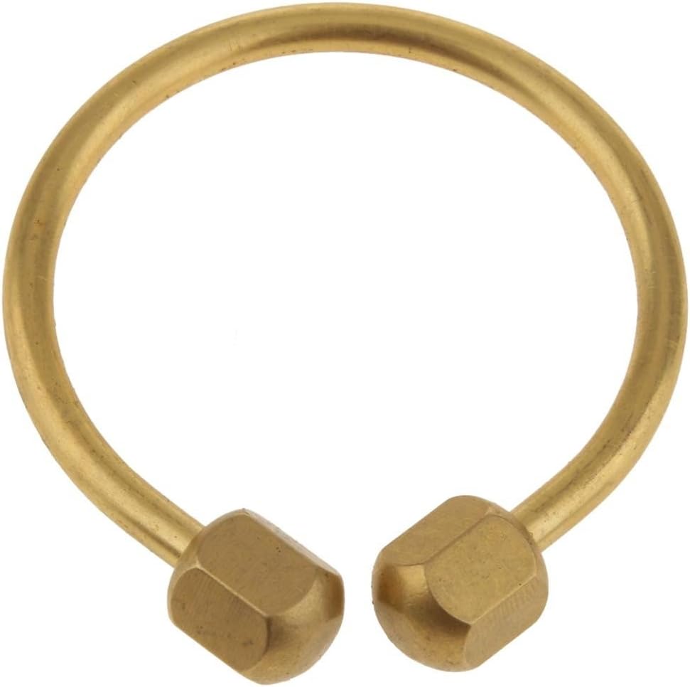 Retro Brass Screw Lock Key Ring Key Chain Holder EDC Tool Gift- Raw Brass