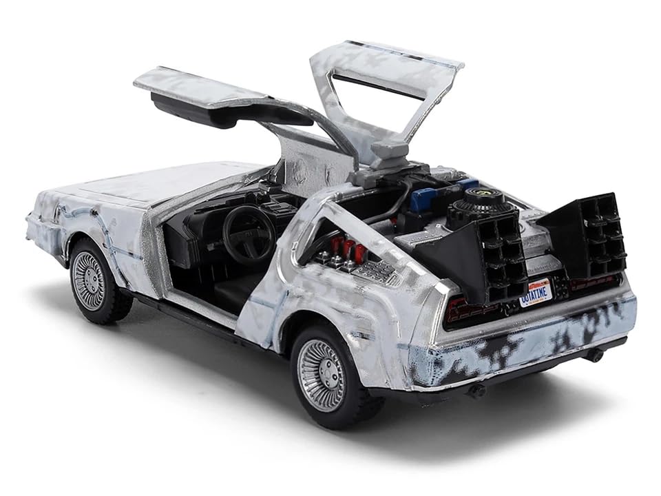 Modelo de auto Back to the Future 1:32 aniversario 40 años miniatura 4
