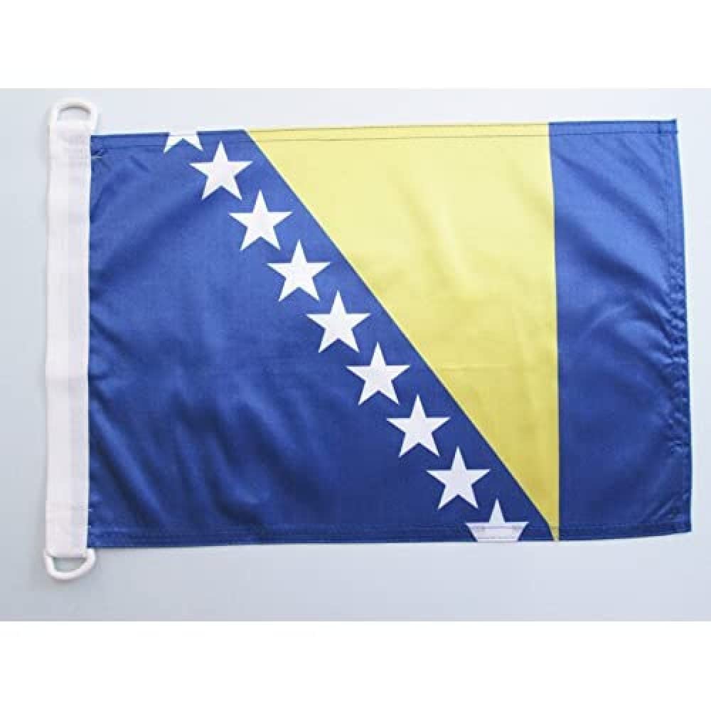 AZ FLAG Bandera Nautica de España Sin Armas 45x30 cm - Pabellón de Conveniencia Española Sin Escudo 30 x 45 Cm, Bandera de Barco con anillas — view 129