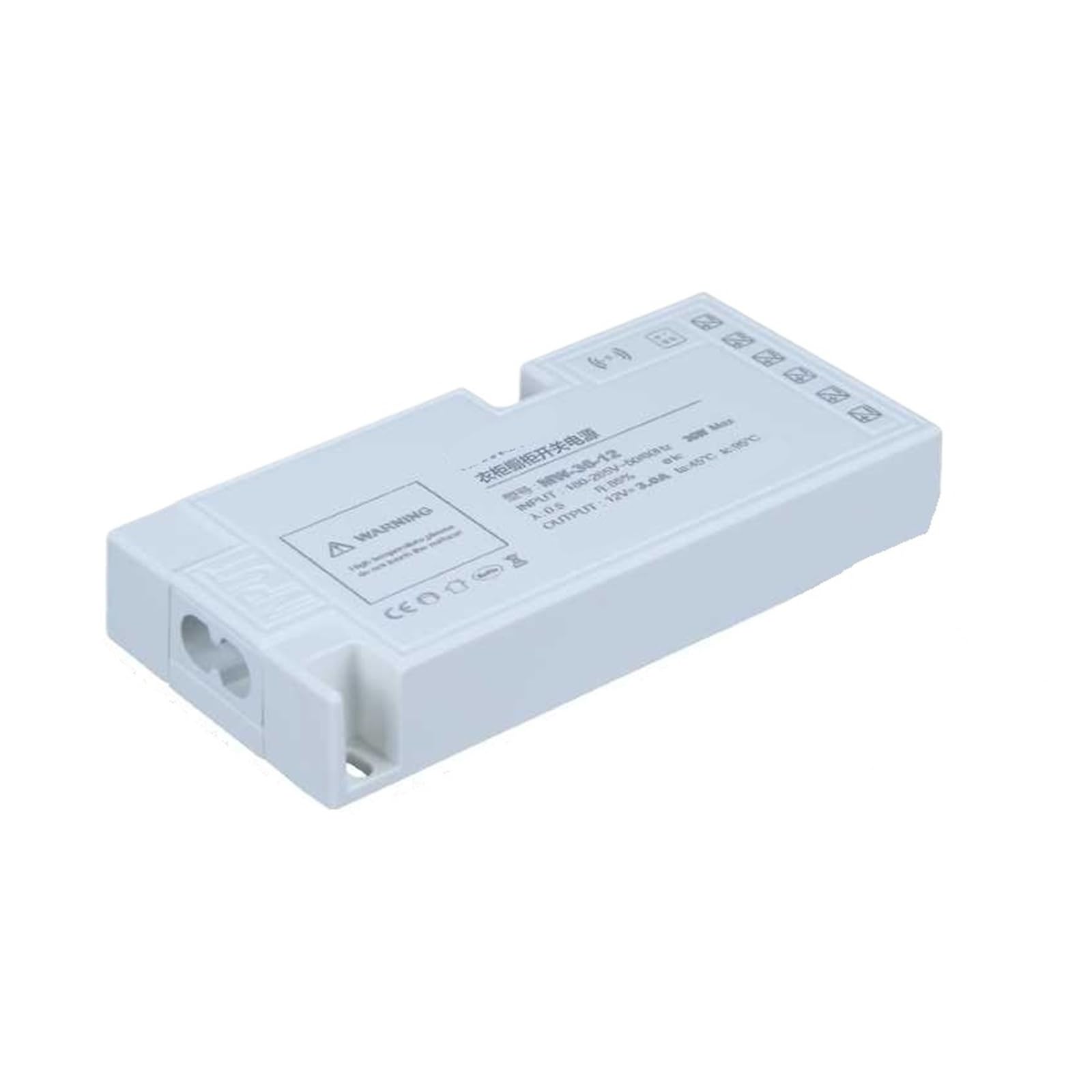 PWANUIGTE LED Wardrobe Cabinet Light Dedicated Power Supply 220 to 12V/24V with Transformer Interface Induction Switch(MW-36W-12V)