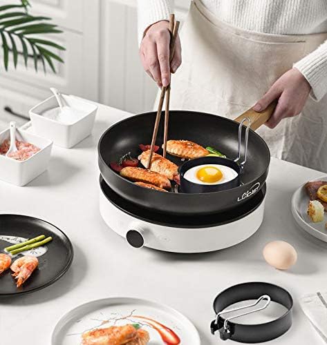 Miniatura 5 de Onebycitess 3 paquetes de anillos de huevo, molde redondo para hacer panqueques, de acero inoxidable, antiadherente, para huevos fritos, panqueques,