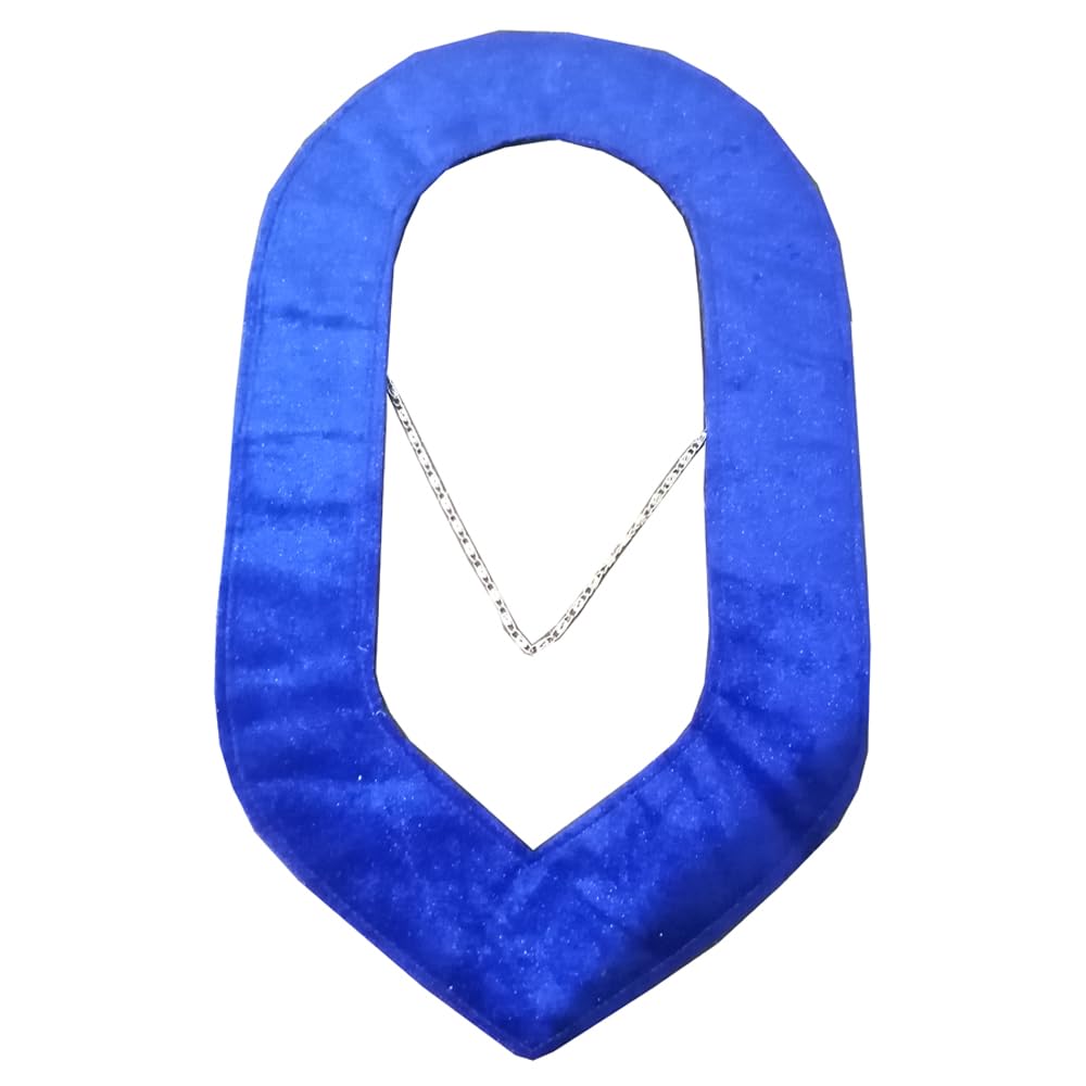 Masonic Collar Extra Large Adult Size DOUBLE SIDED Jewel Senior Warden SW SILVER PLATED Freemason Blue Lodge Mason 4