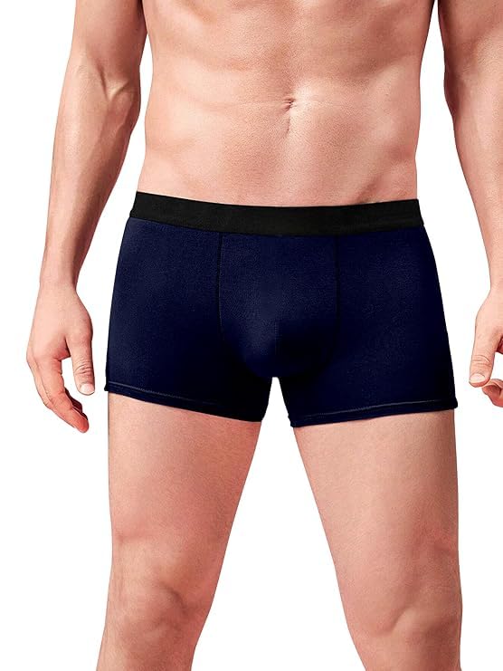 Image of Men's Ultra-Soft Stretch Boxer Briefs | Breathable No-Ride-Up Underwear Moisture Wicking Fabric, Lightweight Comfort Fit Inner for Nylon Wear Multicolor Pack1
