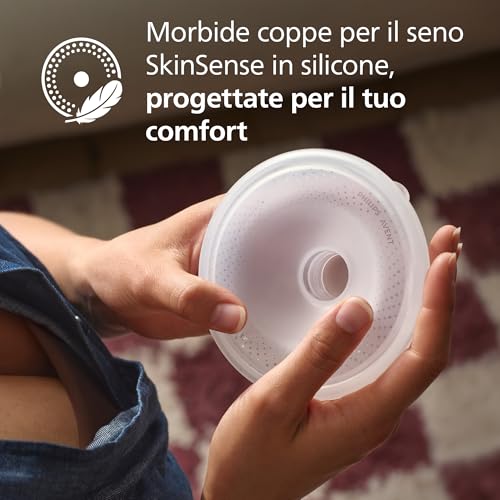 Philips Coppe Larghe Per Il Seno 28Mm E Inserti 26Mm Per Tiralatte Elettrico Indossabile Philips Avent, Esclusive Coppe Per Il Seno Skinsense, Compatibili Con Le Coppette Di Raccolta, SCF552/11 - 5