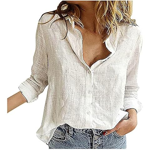 Chemise TIMEMEAN Femme en Lin Cover