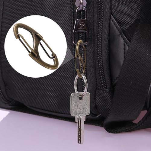 Image of 8 Pcs Zipper Clips Anti Theft Deterrent, Dual Opening Zippers Pull Replacement, Zipper Locks for Backpacks, Camping, Suitcases (Bronze)