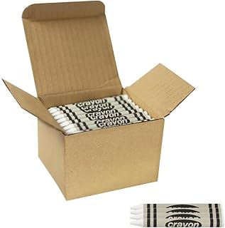 80 Count Single Color Crayons Bulk Pack - WHITE single color crayon refill - Regular size crayons (5/16" x 3-1/2")