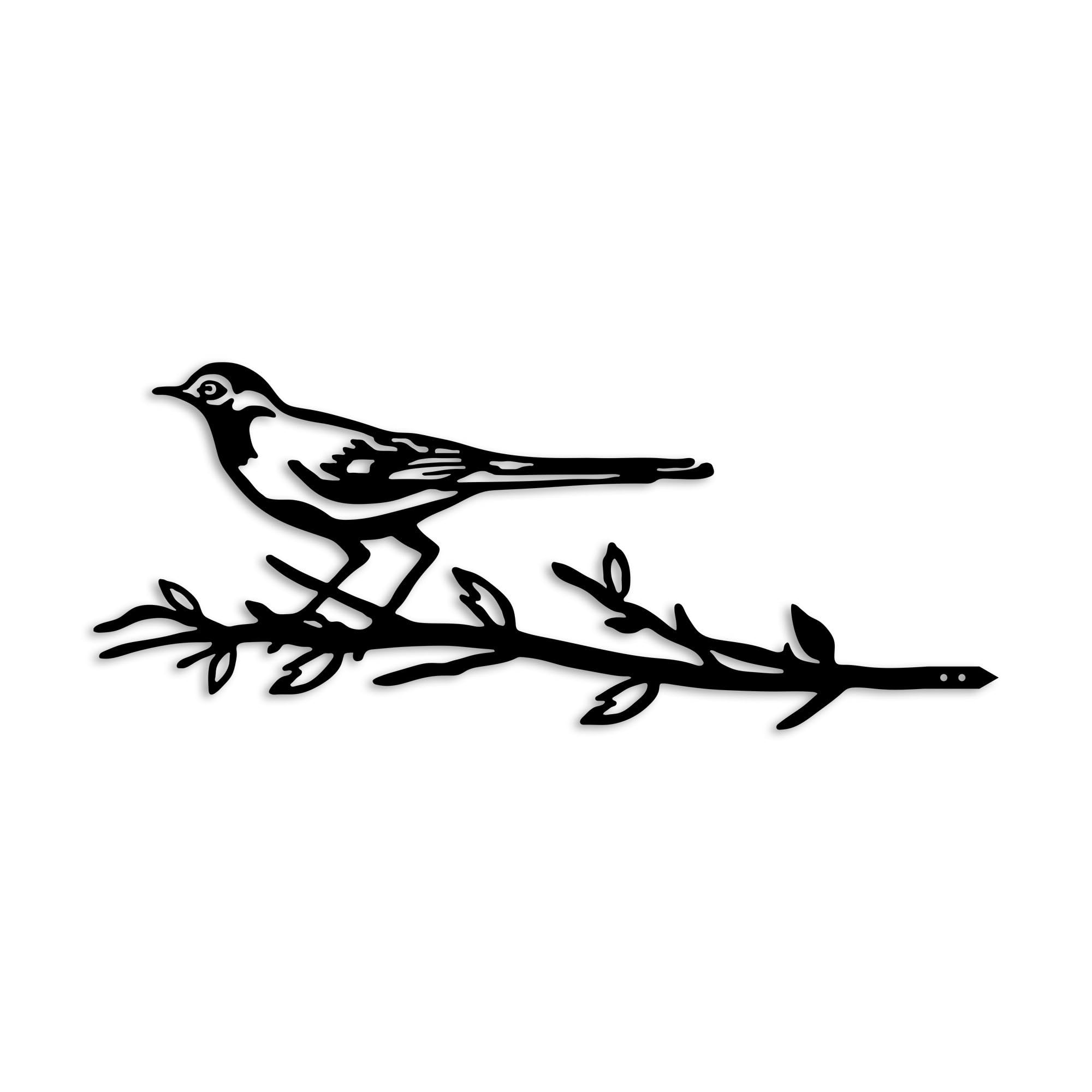 Deconation - Decoración de jardín para pájaros (50 x 20 cm), color negro