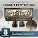 Bellewood Designs Deer Hunter Hidden Gun Storage - Coat Rack Concealment Shelf with Hooks for Coats, Bags, & Hats - Quick Access Hidden Gun Shelf - Hidden Storage Furniture with Secure Magnetic Lock