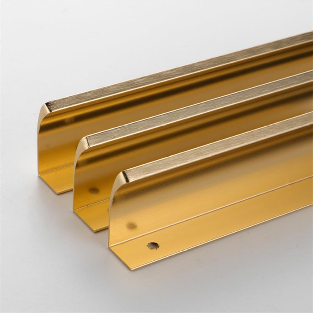 Tiradores ocultos dorados y negros, tiradores largos para armarios de cocina, tiradores para cajones, tiradores para muebles de aleación de aluminio, tiradores para armarios, negro, 1200mm