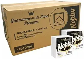 Kit 2.400UN Guardanapo de Papel Folha Dupla 21X22CM - NOBBY