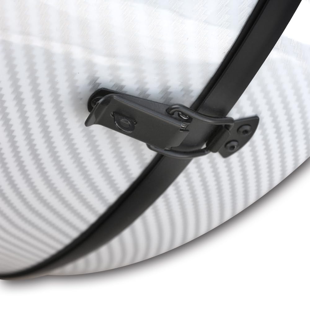 Custodia rigida in fibra di carbonio composita per violoncello 4/4 con ruote resistenti e cinghie per zaino, design a sospensione, manico integrato, guscio rigido impermeabile, peso 4 kg