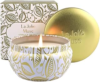 Scented Candles Vanilla Coconut, Gold Travel Tin Aromatherapy Candle Gift Scented Candle Gift for Women