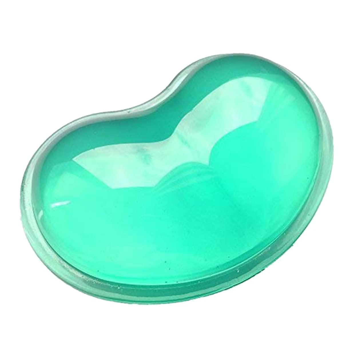 Veemoon Green Heart Shaped Silicone Wrist Cushion Rest for Keyboard and Mouse Gel Filled Ergonomic Wristband Pad Providing Comfortable Support and Stress Relief for Desktop Computer Use