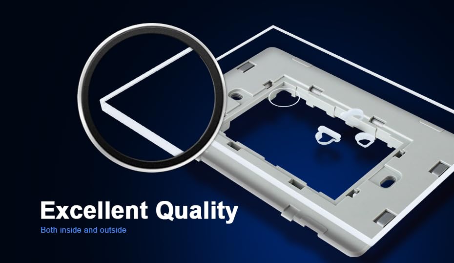 Miniatura 4 de LIVOLO Enchufe de alimentación estándar AU blanco de la UE y EE. UU. + interruptor de luz táctil de 1 banda con panel de cristal negro, toma de