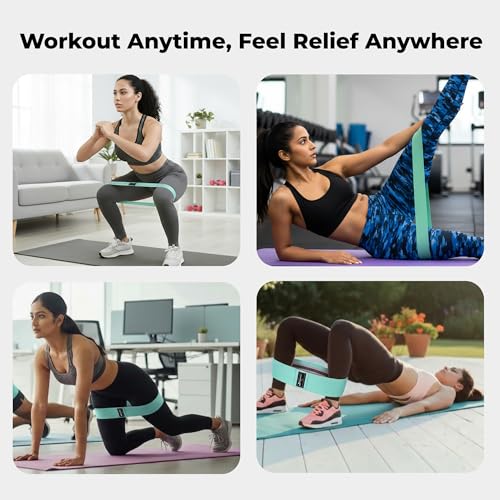 Image of Fabric Resistance(Light) for Women & Men, Non-Slip Hip Bands for Glutes, Legs & Squats, Exercise Booty Bands for Workout, Stretching, Toning, Home Gym Fitness, Yoga & Pilates