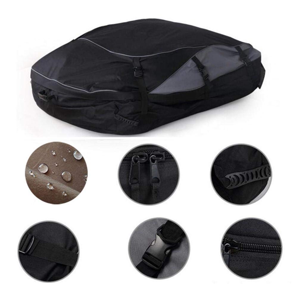 Box Da Tetto Auto Impermeabile Portatore da carico del tetto per auto 350L con 8 cinghie rinforzate impermeabili carri cargo Borsa Portapacchi Tetto