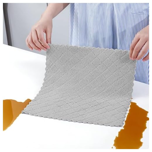 Coral Fleece Dish Cloth Kitchen Towels for Dishwashing and Cleaning, Super Absorbent Wash Cloths, Reusable Dish Towels for Kitchen Counters and Surfaces