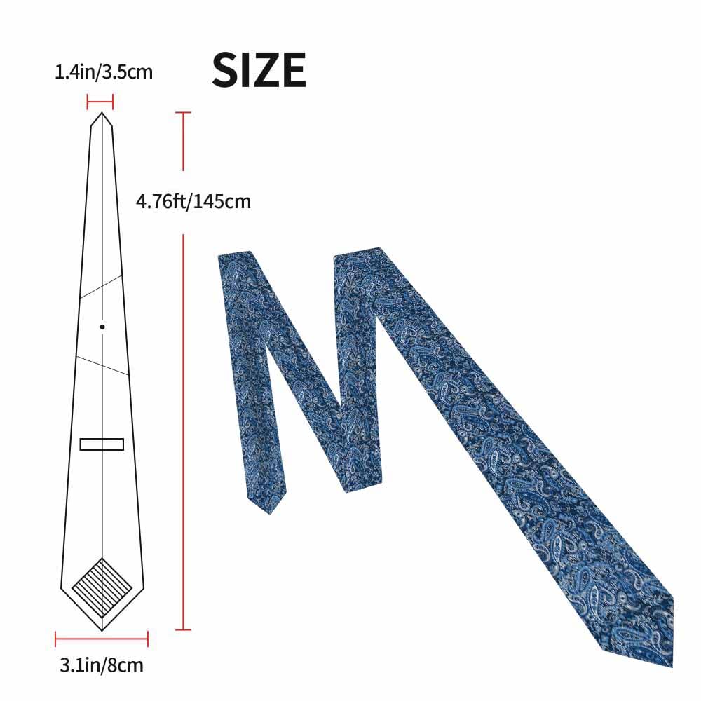 Yekiua Paisley Ties Tribal Art Boho Abstract Ethnic Floral Men's Business Necktie For Husband Father Valentine's Day Father's Day Gift