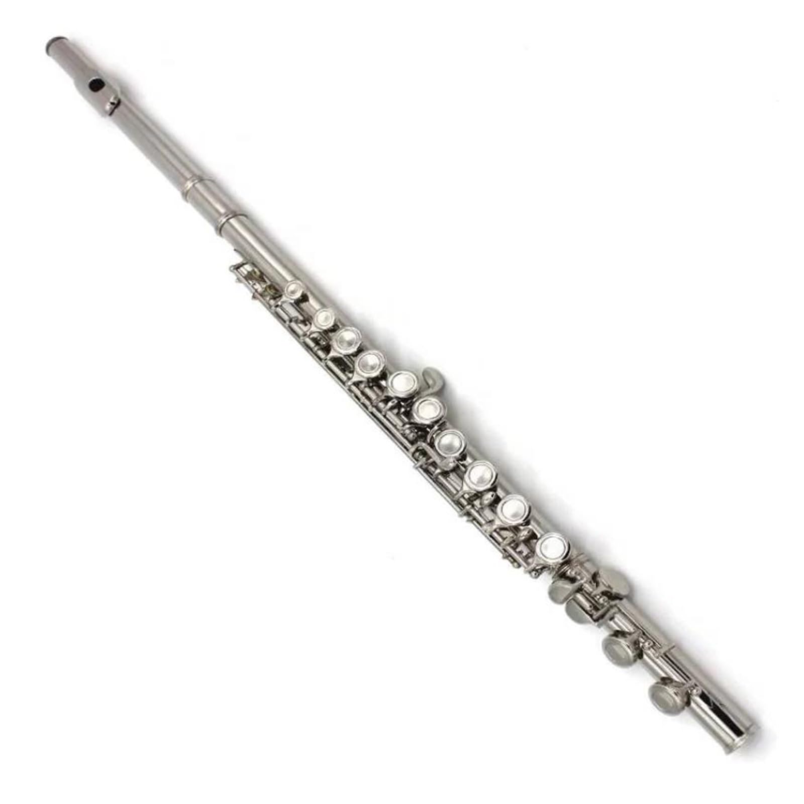 Strumento Flauto Professionale Flauto Traverso In Do Con Chiave In Mi A 16 Fori Strumento Placcato In Argento Nichelato Per Principianti E Professionisti(2)