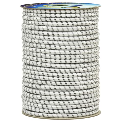 Corderie Italiane 006005087 Treccia elastica bianca 8 mm - 50 mt