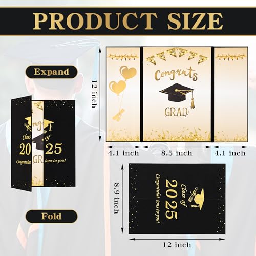 Image of Graduation Guest Book 2025 Party Decorations,Velvet Black Graduation Guest Book,Soft Touch Classic and Versatile Graduation Gifts for Her Him