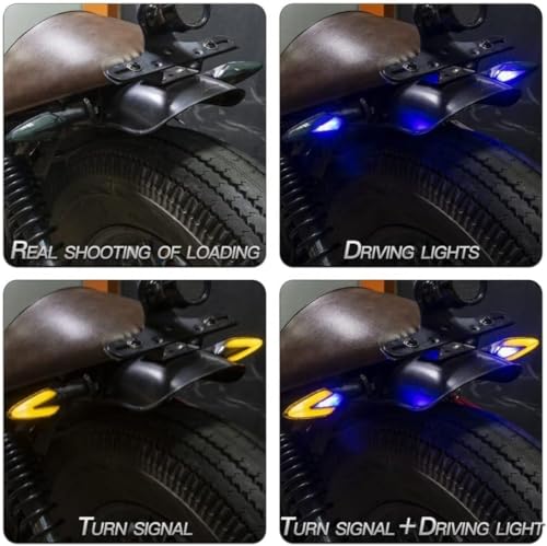 Image of Side, Rear, Front Neon Indicator Light for Universal For Bike, TVS Apache 4V 160 /200 (BS6), Apache RTR 150, Universal For Bike, Apache RTR 180 (Yellow, Blue) (Pack of 4)