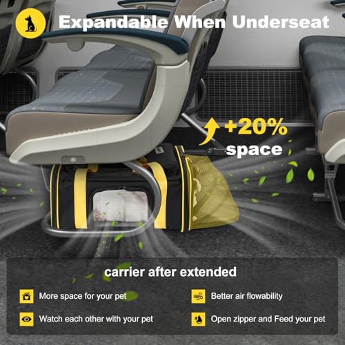 185L-x135W-x95H-Southwest-Airlines-Approved-Expandable-pet-Carrierfor-Extra-Small-Dog-Puppy-cat-Weight-up-to-10-12-lbs-and-Length-up-to-175Black 185L x135W x95H Southwest Airlines Approved Expandable pet Carrierfor Extra Small Dog Puppy cat Weight up to 10 12 lbs and Length up to 175Black